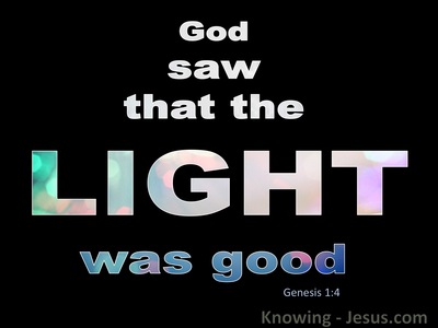 Genesis 1:4 God Saw The Light Was Good (blue)